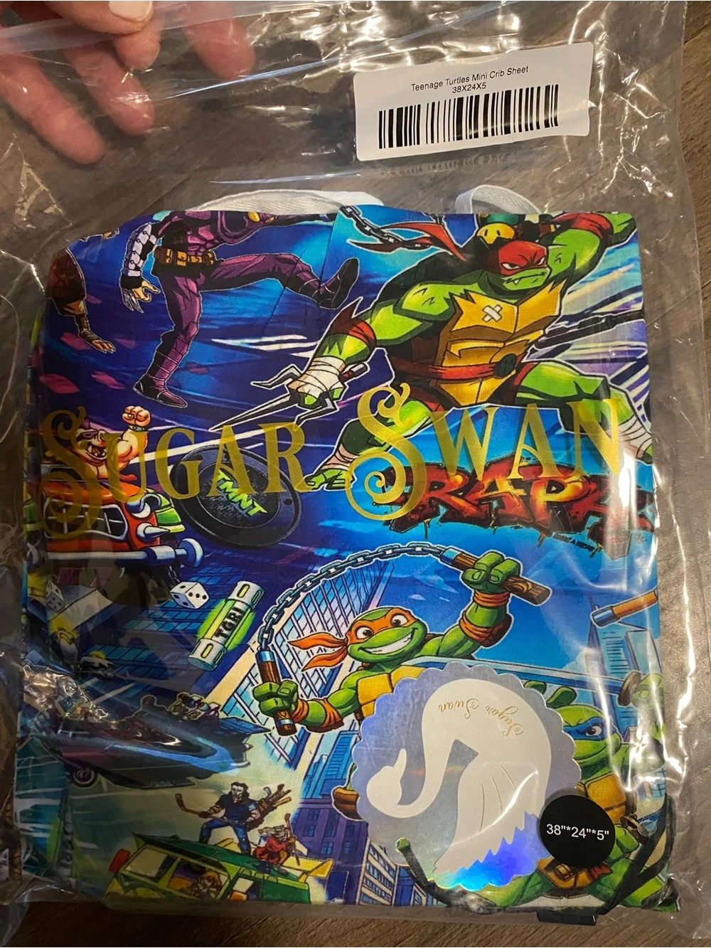 Sugar Swan Teenage Mutant Ninja Turtles Mini crib NWT - 2 available